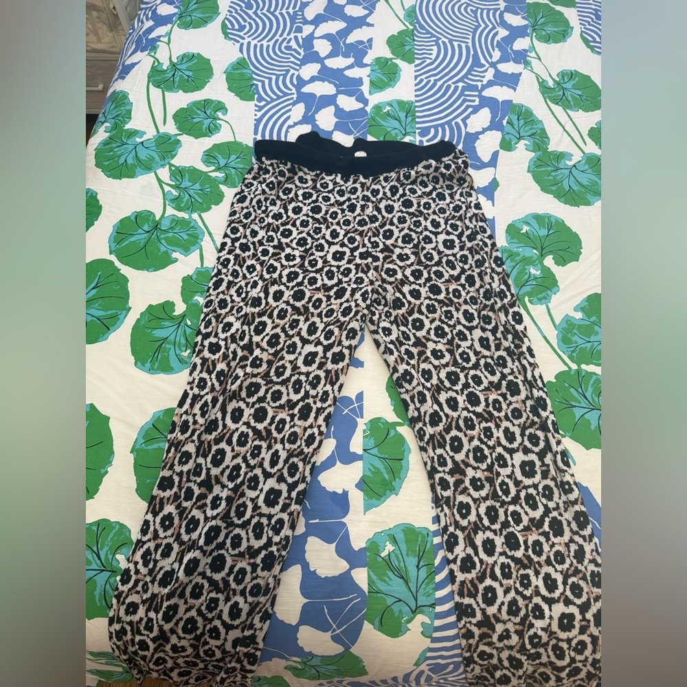 Diane Von Furstenberg Black and White Patterned Pants